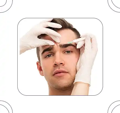 Men's forehead botox